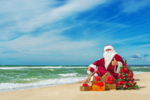 Santa on the beach